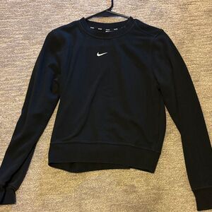 Nike Women's Cropped Black Sweatshirt XS